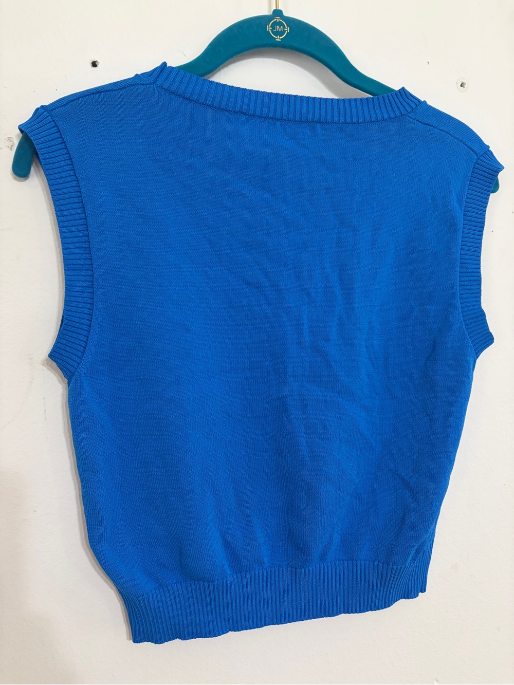 Zara Electric Blue Ribbed Knit Sleeveless Top - Picture 4 of 4